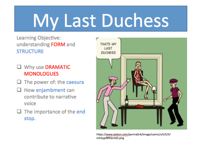 my last duchess is a dramatic monologue